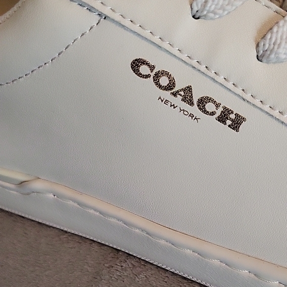 Coach Cream Leather Sneakers - Picture 7 of 8